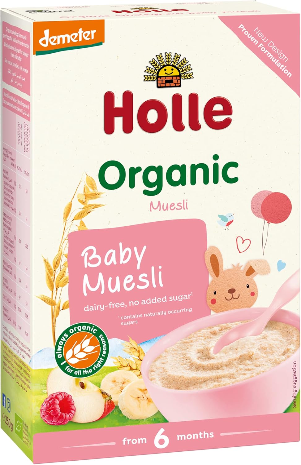 Holle Organic From 6 Months Babymuesli Porridge 250 g (Pack of 3)