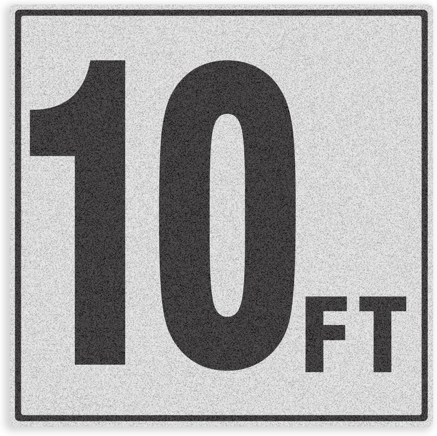 10FT Pool Depth Markers - Joyfulmap 1 Pack 6x6 IN Vinyl Pool Stickers - Adhesive Swimming Pool Number Markers - Safety Signage for Pool Decks - Waterproof Pool Depth Indicator