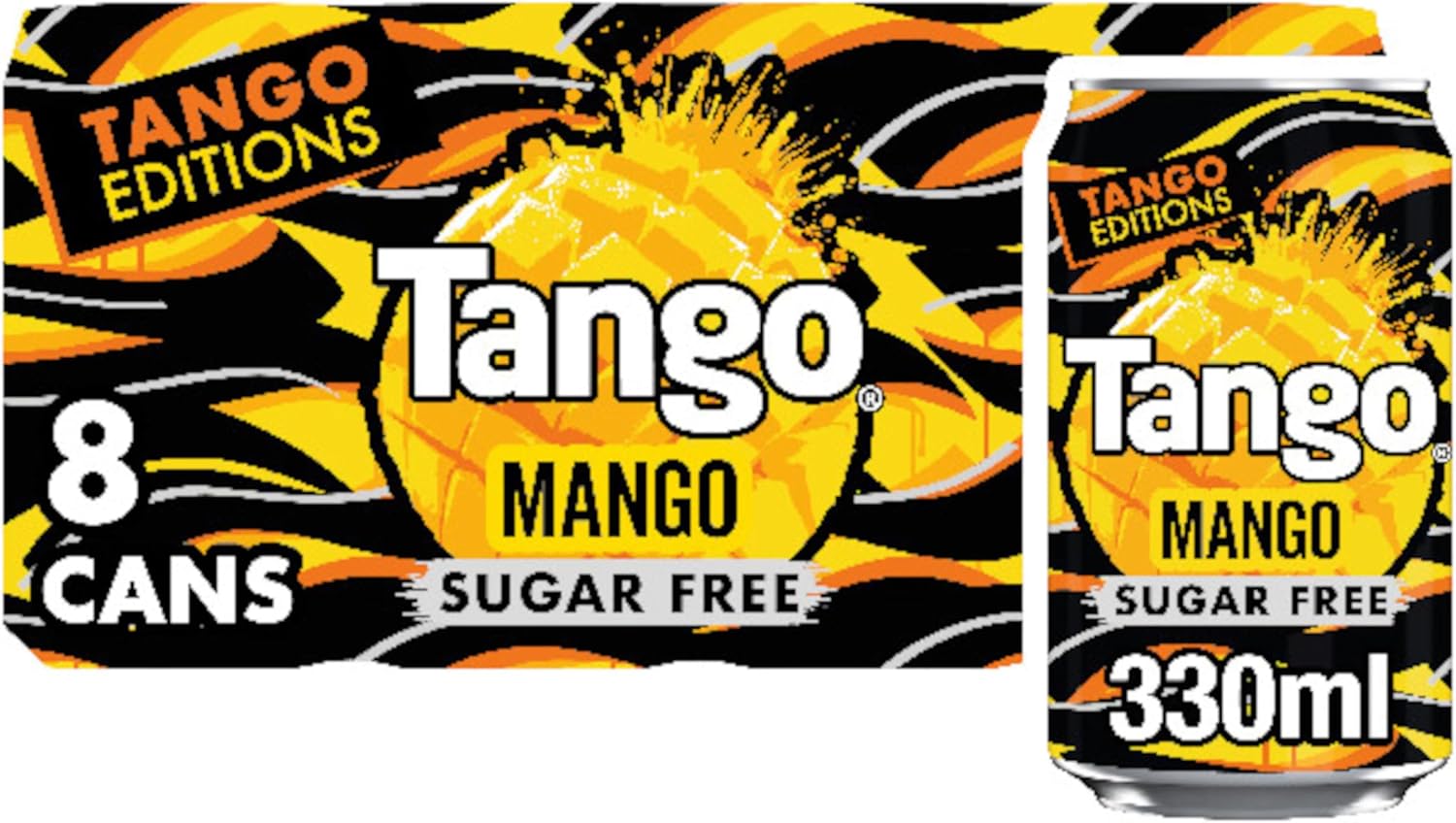 Tango Mango Sugar Free 330ml (Pack of 8)