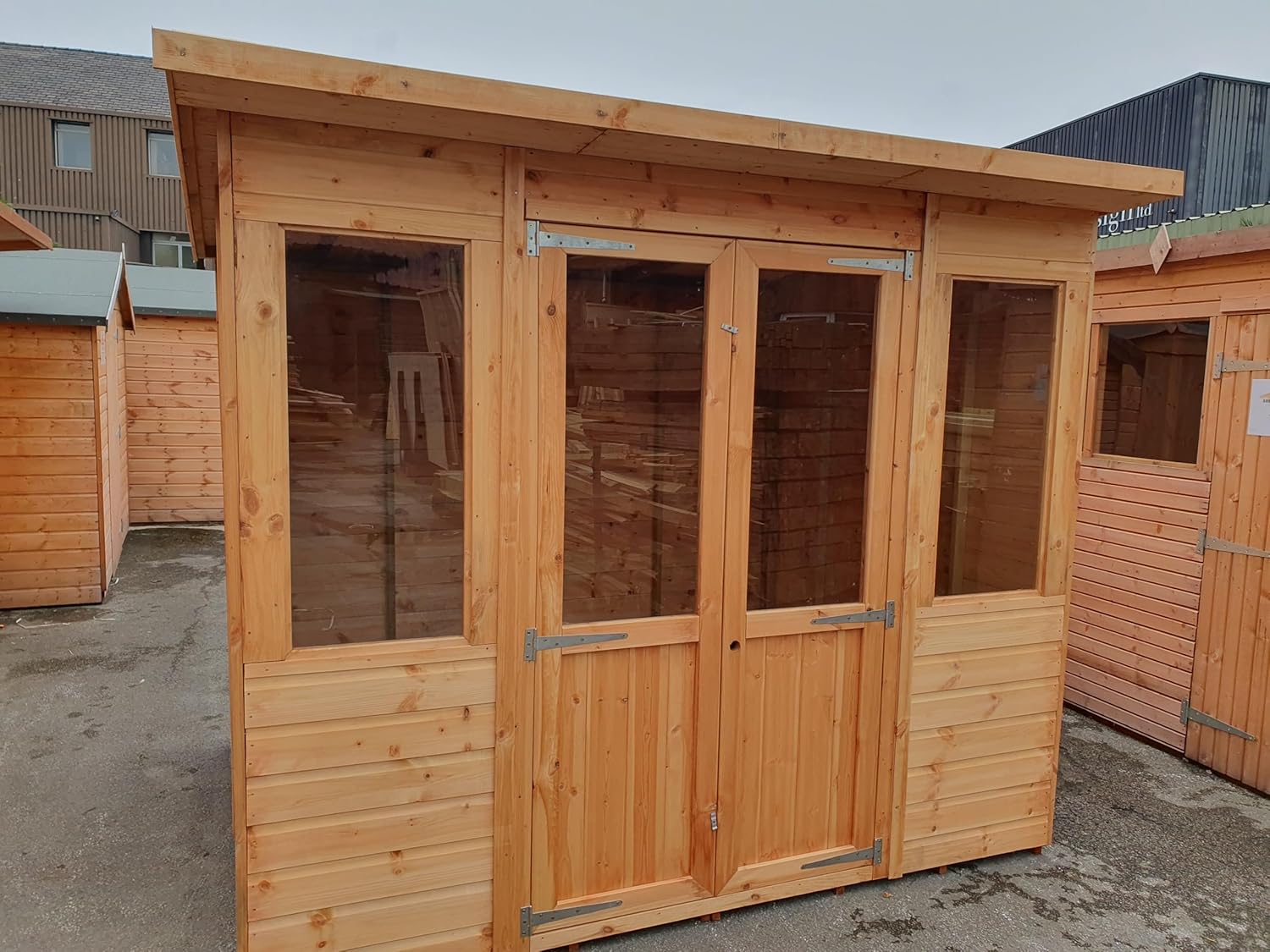 Pinelap Summer House Contemporary 8x6 Pent Summerhouse Fully T&G Sectional Garden Room FAST DELIVERY.