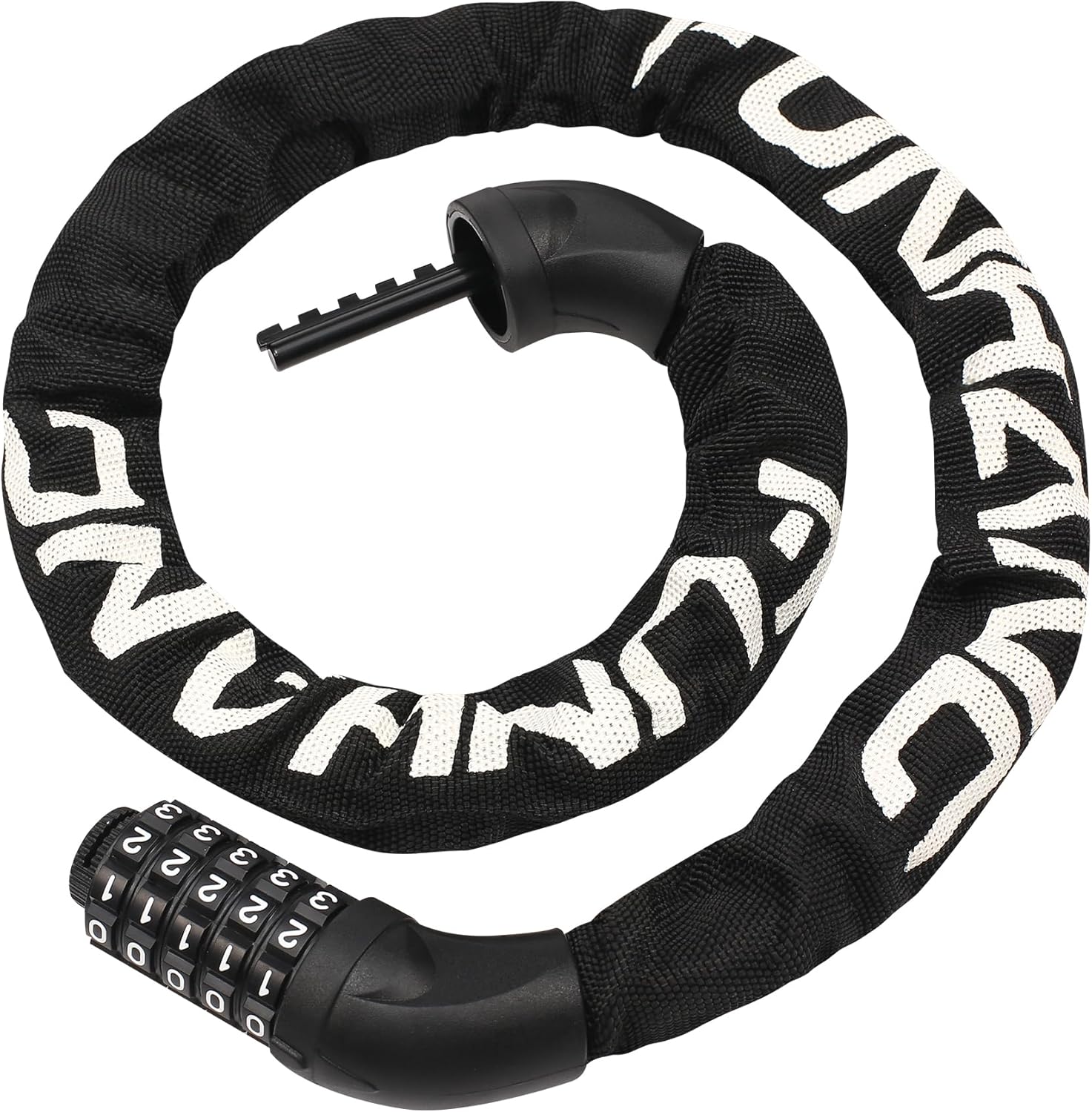 Bike Chain Lock, 5 Digit Combination Heavy Duty Anti Theft Bike Locks, 3.2Ft Long Security Resettable Bicycle Lock for Bike, Bicycle, Scooter, Motorcycle, Door, Gate, Fence