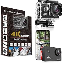 Pro Xtreme 4K Action Camera - Ultra HD Waterproof Camera Video Camera with Wi-Fi, 170° Wide Angle Lens, Image Stabilization, Multiple Mounting Options - Perfect Underwater Camera Snorkeling
