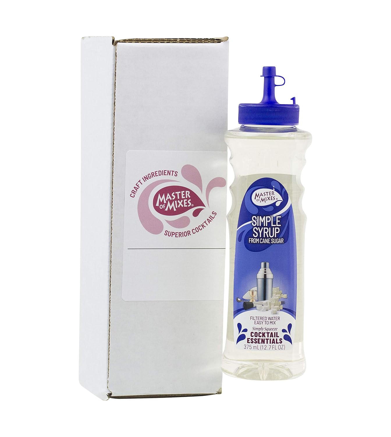 Master of Mixes Cocktail Essentials Simple Syrup, 375 ML Bottle (12.7 Fl Oz), Individually Boxed
