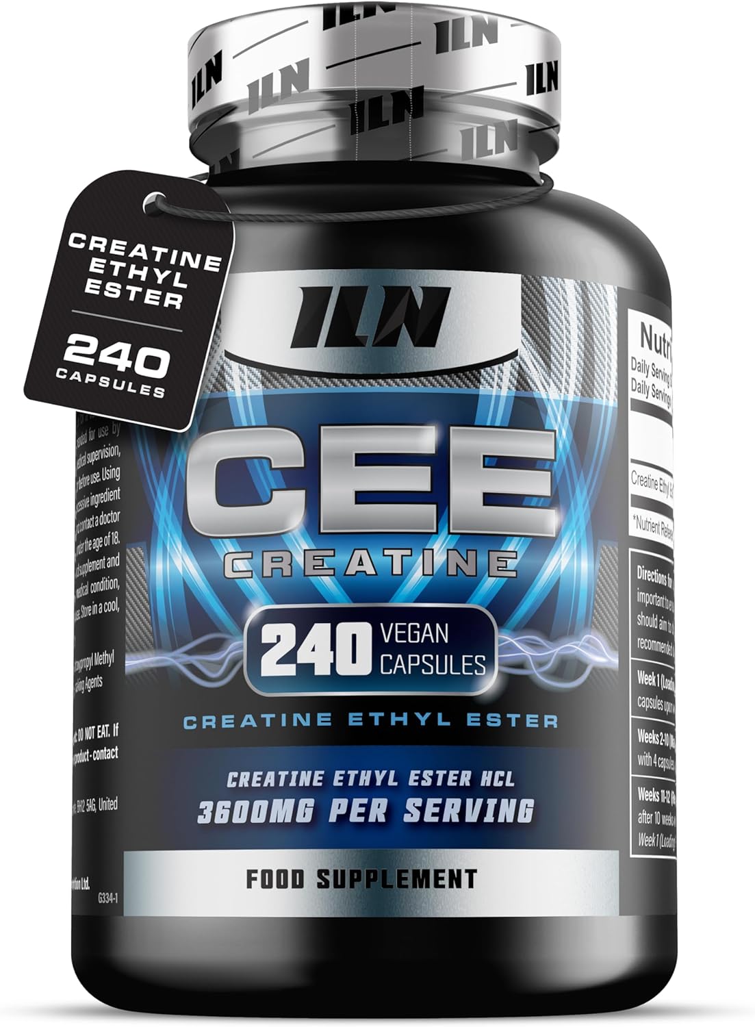 Creatine Ethyl Ester Capsules – 3600mg CEE – Advanced Creatine Supplement – Vegan & Vegetarian (240 Capsules)