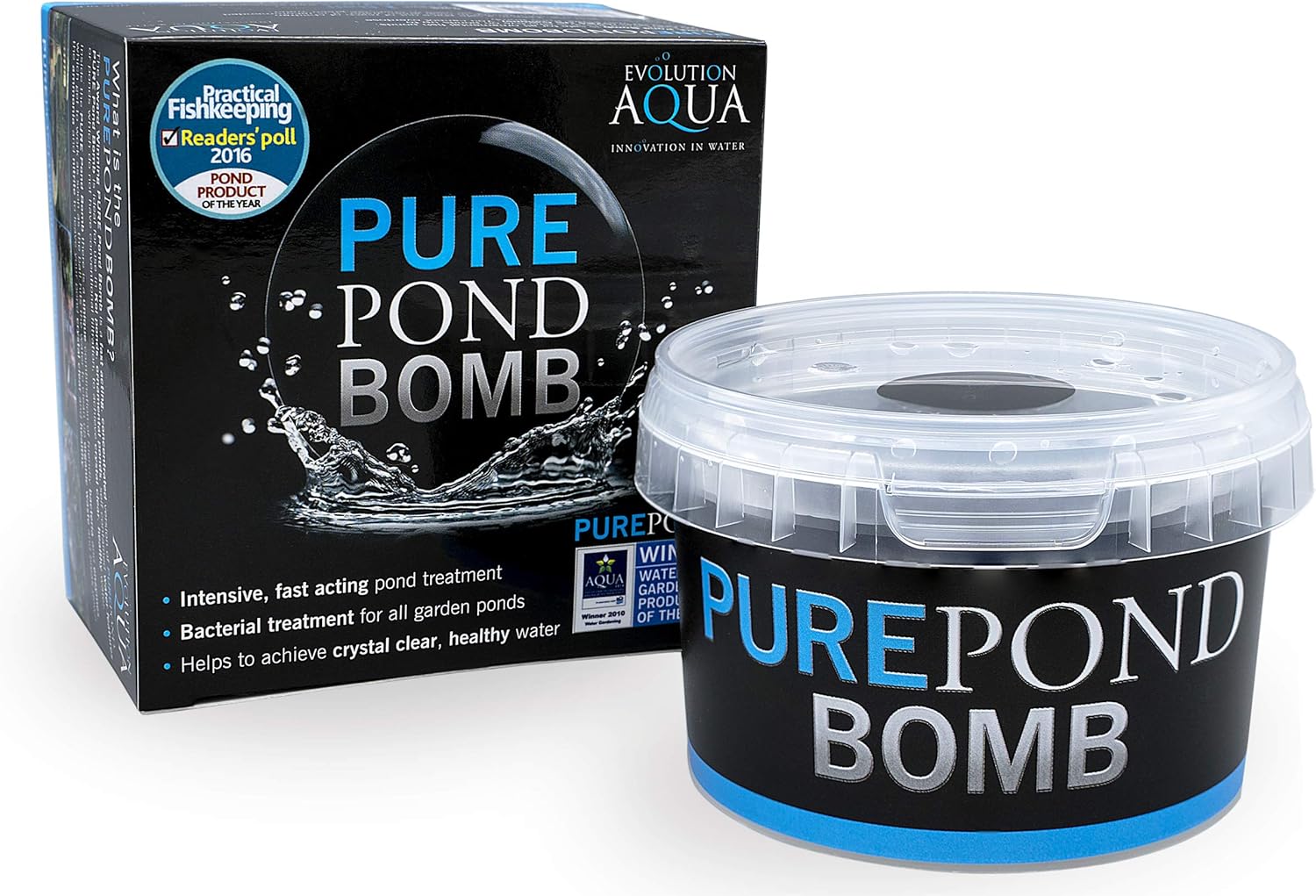 Evolution Aqua Pure Pond Bomb – for Crystal Clear Healthy Water, Treats up to 20,000 litres