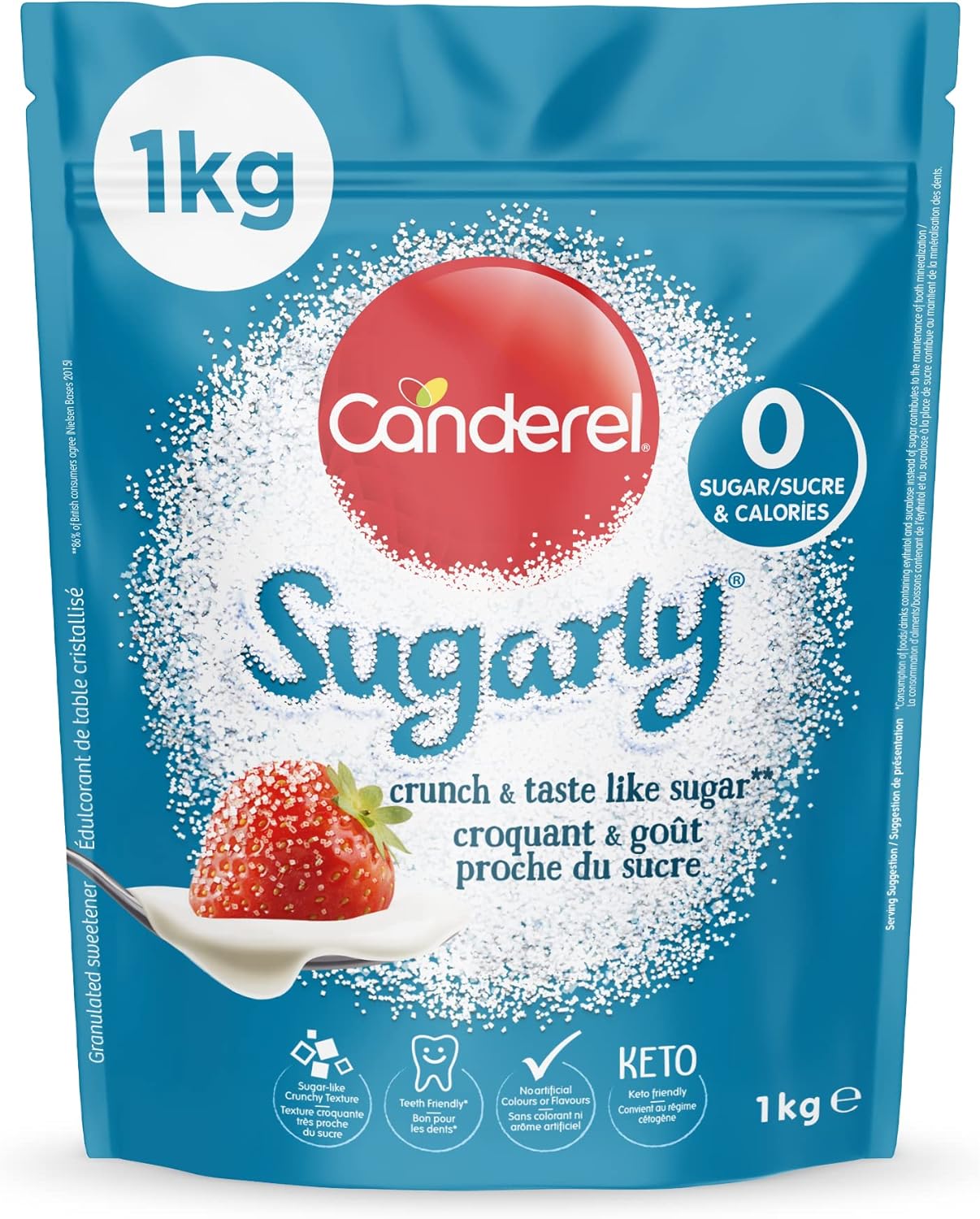 Canderel Sugarly Sweetener 1kg – Zero Calorie, Keto Friendly Sugar Alternative Value Pack – Equivalent to 2kg