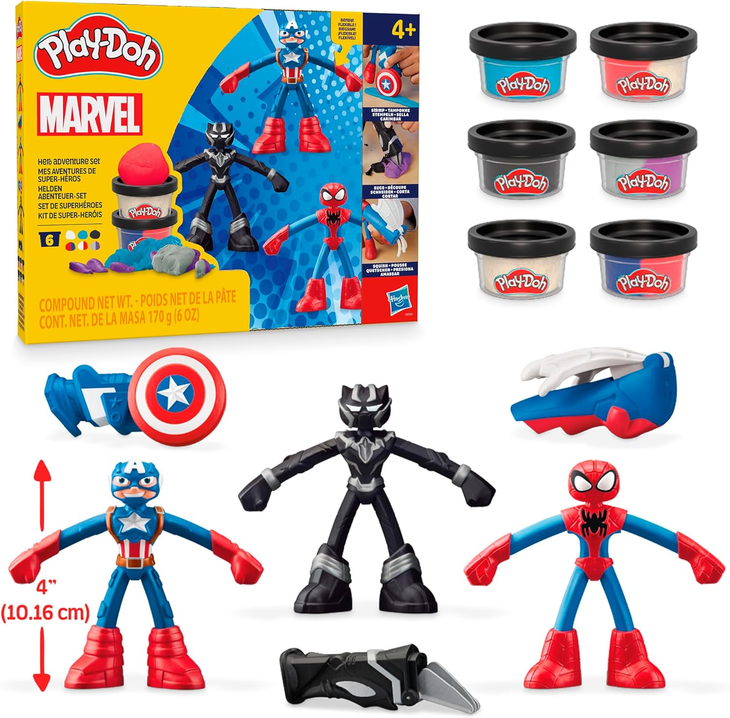 Play-Doh Marvel Hero Adventure Action Figure Playset Age 4+