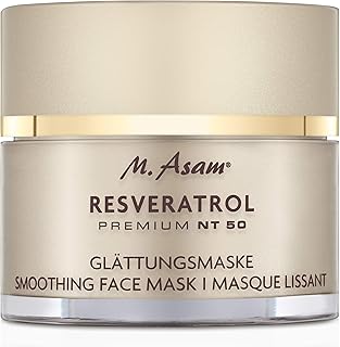 M. Asam Resveratrol Premium NT50 Smoothing Face Mask – Anti-aging face mask skin care with concentrated resveratrol & hyaluronic acid for increased radiance, facial care, 1.69 Fl Oz