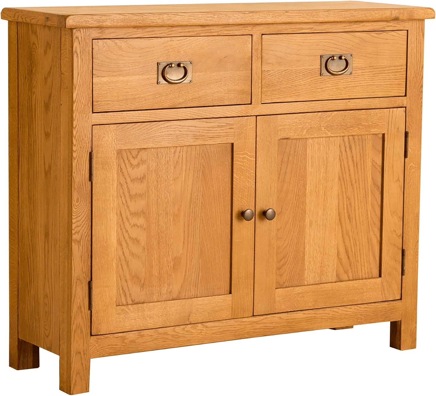 RoselandFurniture Lanner Oak Small Sideboard Cabinet for Dining Room