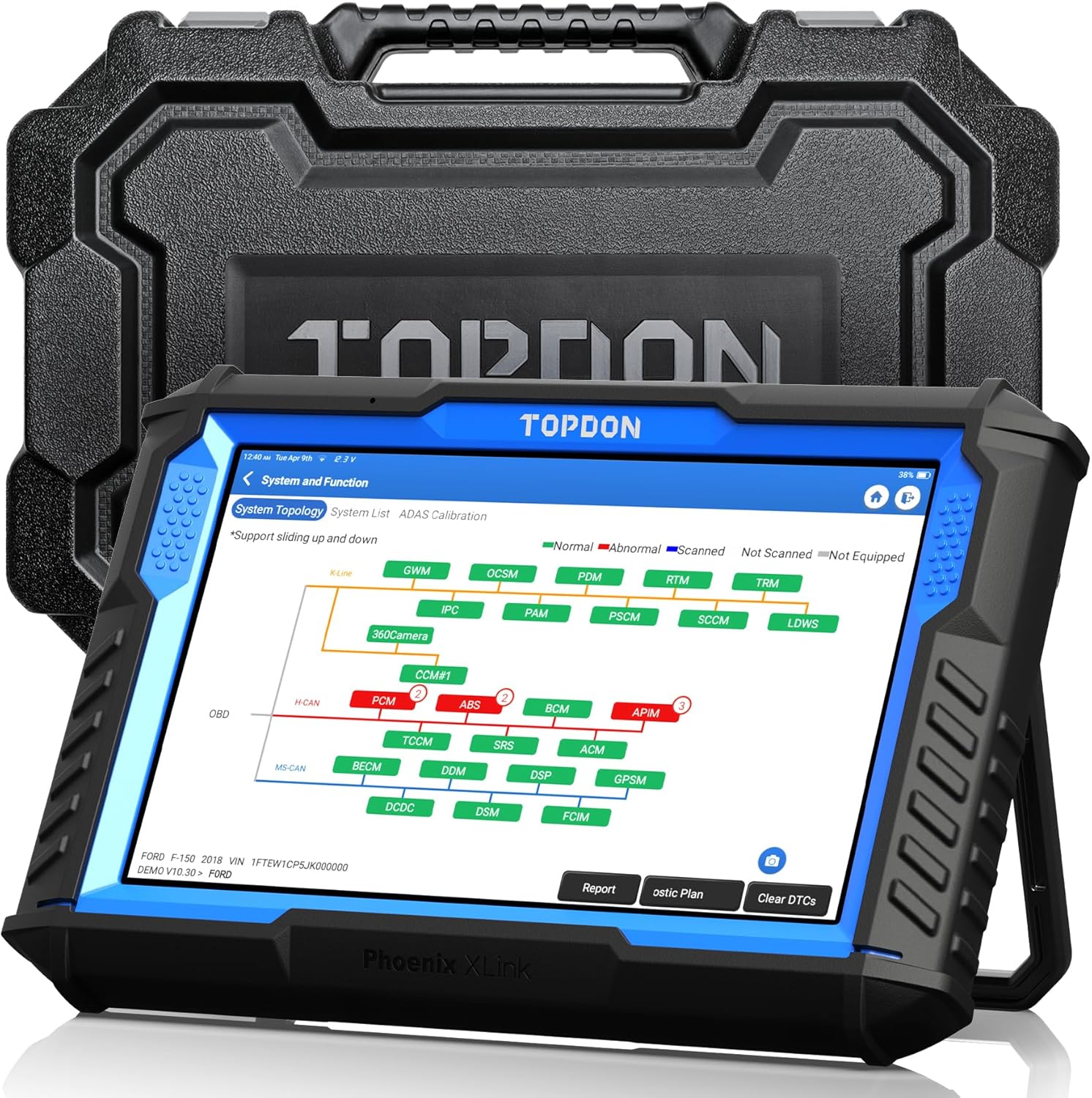 TOPDON Phoenix XLink 2025 New Gen Scan Tool, ECU Programming/Online Coding, Topology Mapping/New CAN Bus/DoIP, Bidirectional Scanner, 41+ Service, V.A.G Guided, Diagnostic Tool for All Vehicles