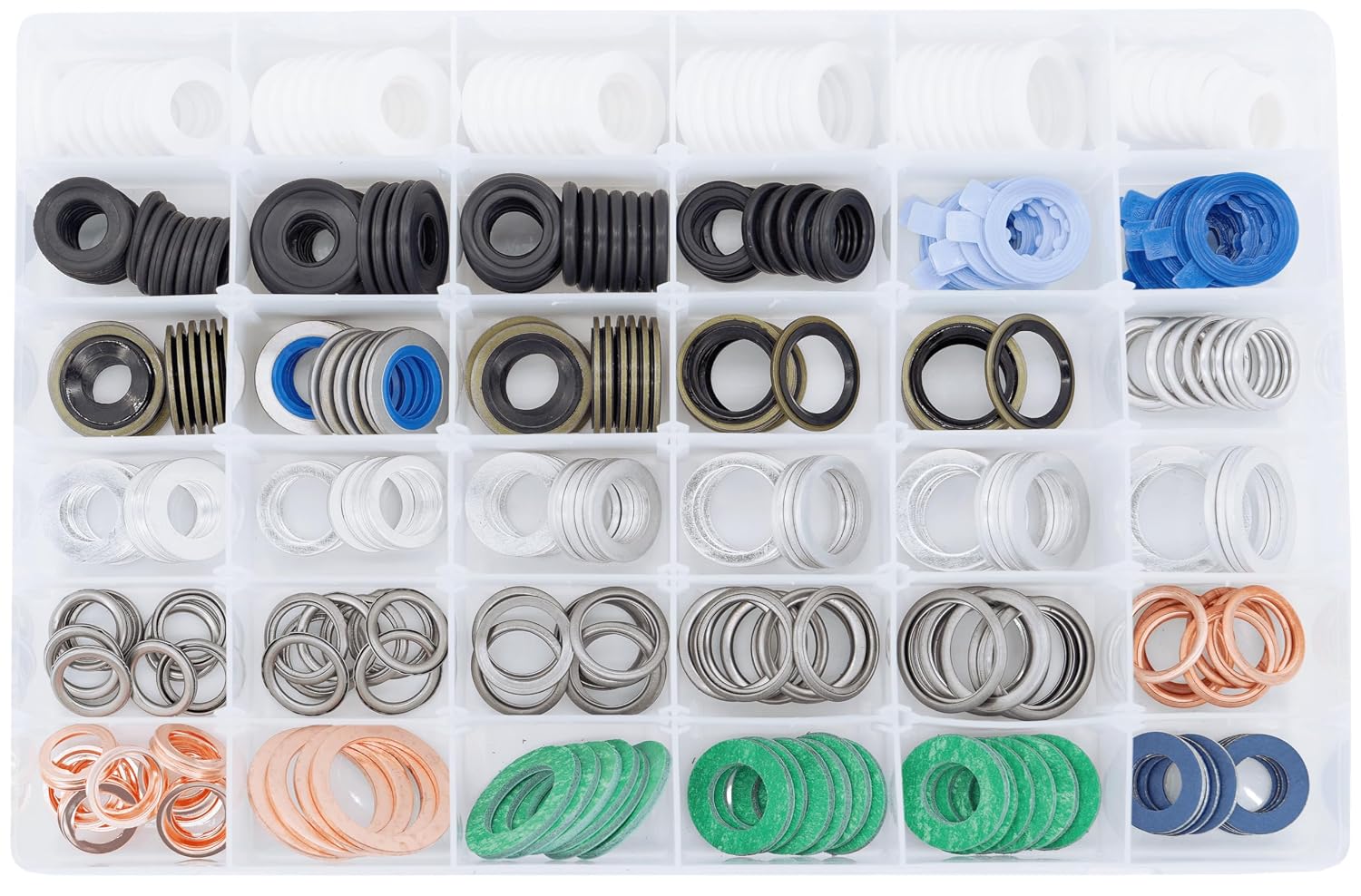 330PCS 36 Popular Sizes Mater Oil Drain Plug Gaskets, Washer Assortment Kits Replace 097-119, 097-139, 097-021, 097-025, N0138157, 11026-01M02, APC93000, 94109-14000, 097-128, MD050317