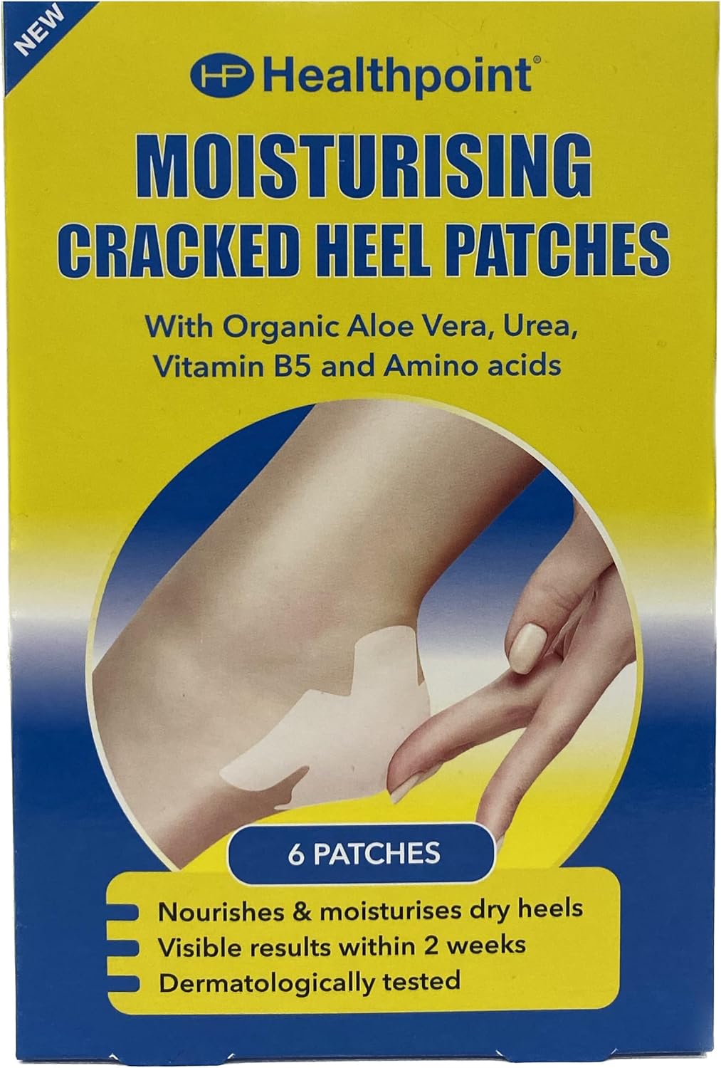Healthpoint Moisturising Cracked Heel Patches – Intense Hydration & Repair with Organic Aloe Vera & Vitamin B5 – Overnight Relief for Dry, Cracked Heels – 6 Patches Per Pack - Open2serve Ltd