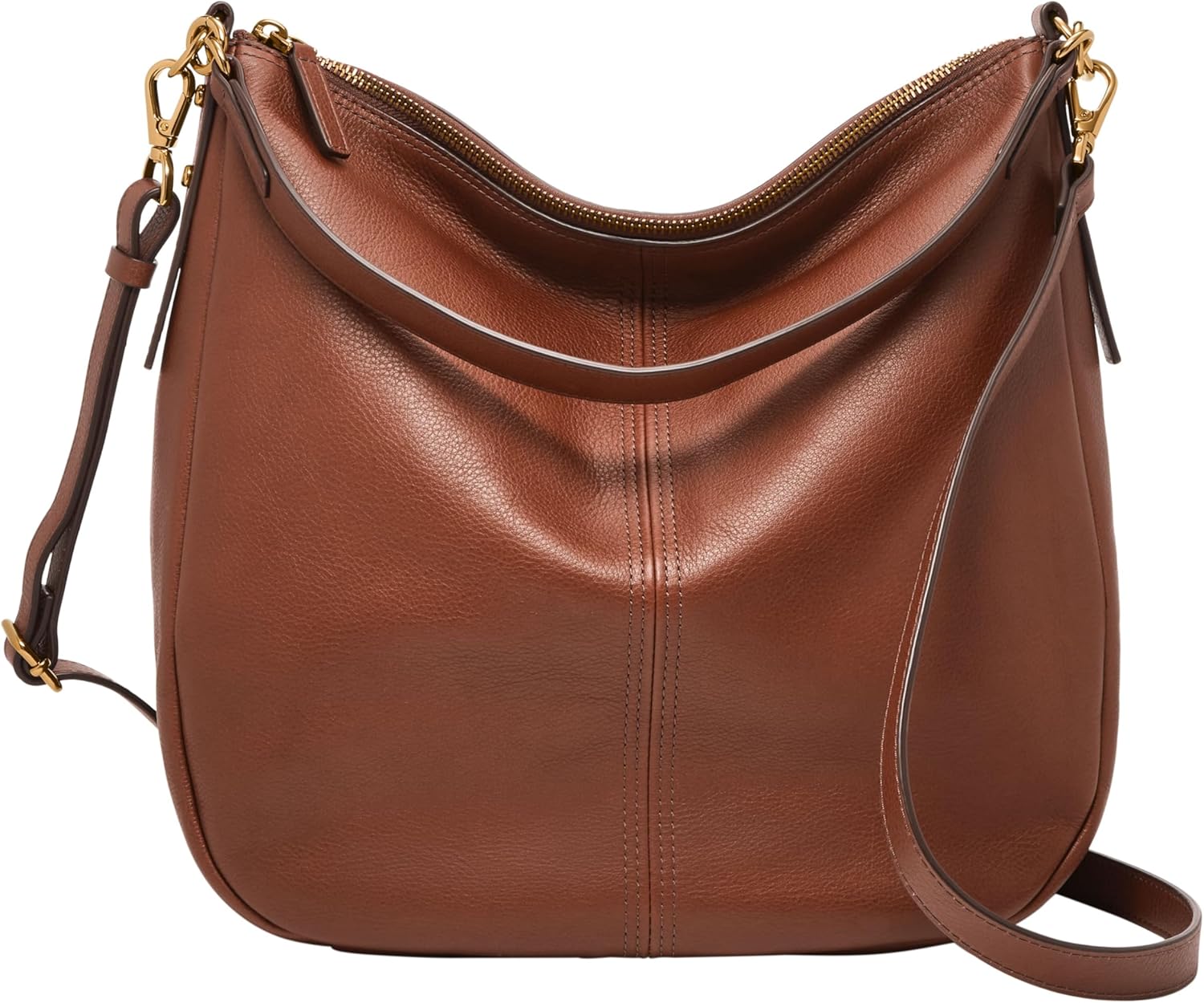Fossil Women's Jolie Leather Hobo Purse Handbag, Brown (Model: ZB1434200)