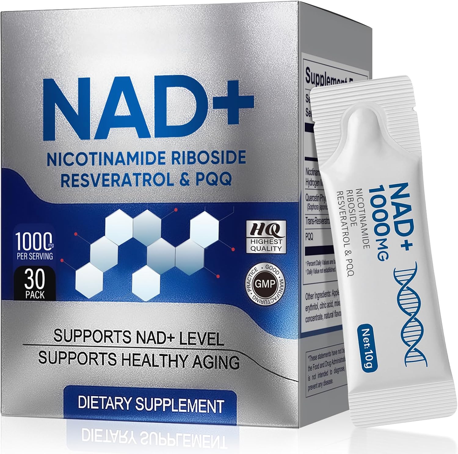 NADH Supplement Complex | 30 Water-Soluble Sachets (1000mg per Sachet)