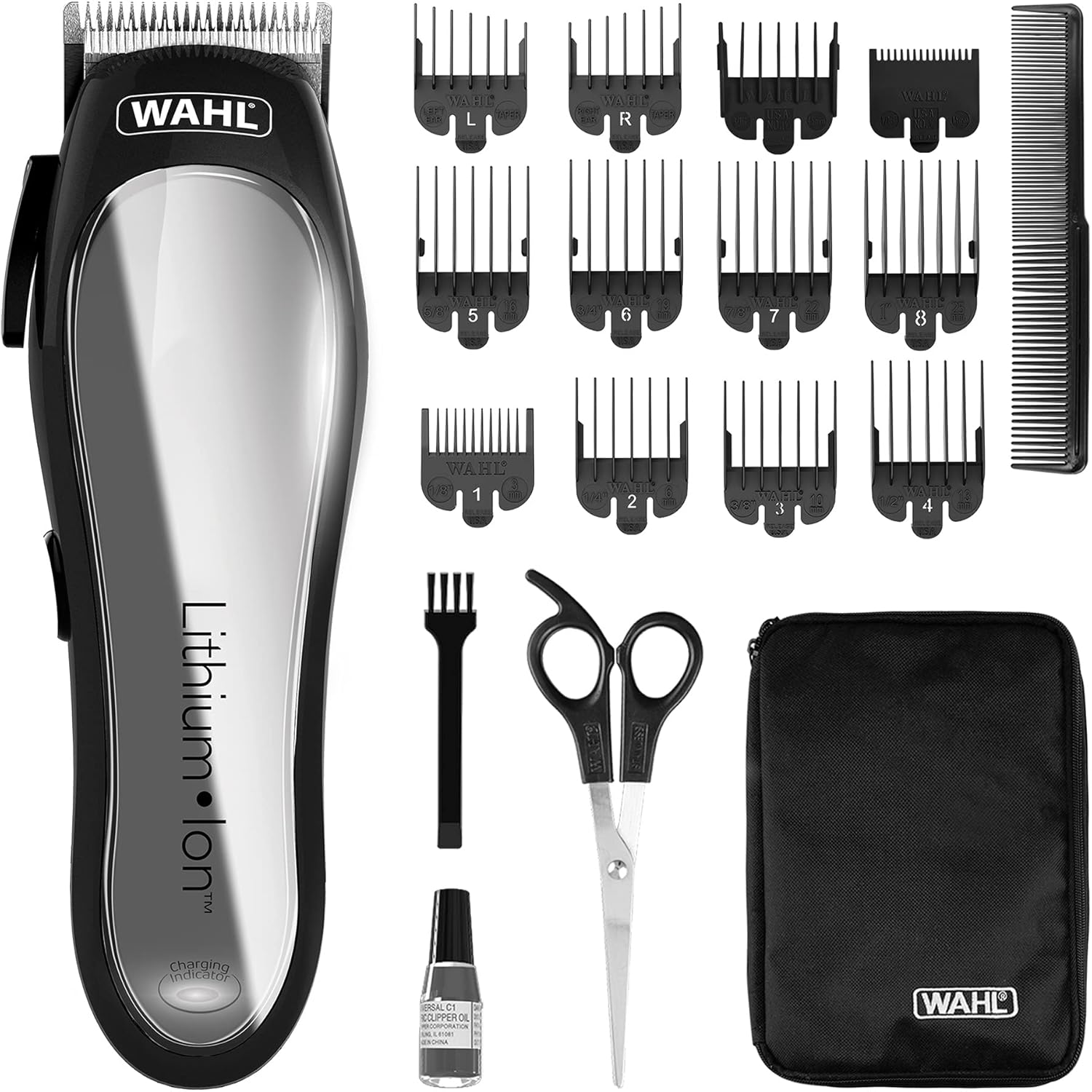 WAHL Power Clipper, Head Shaver, Men's Hair Clippers, Lithium Cord/Cordless Clipper, Quick Charge, Professional Quality, Family Haircutting Kit, Black