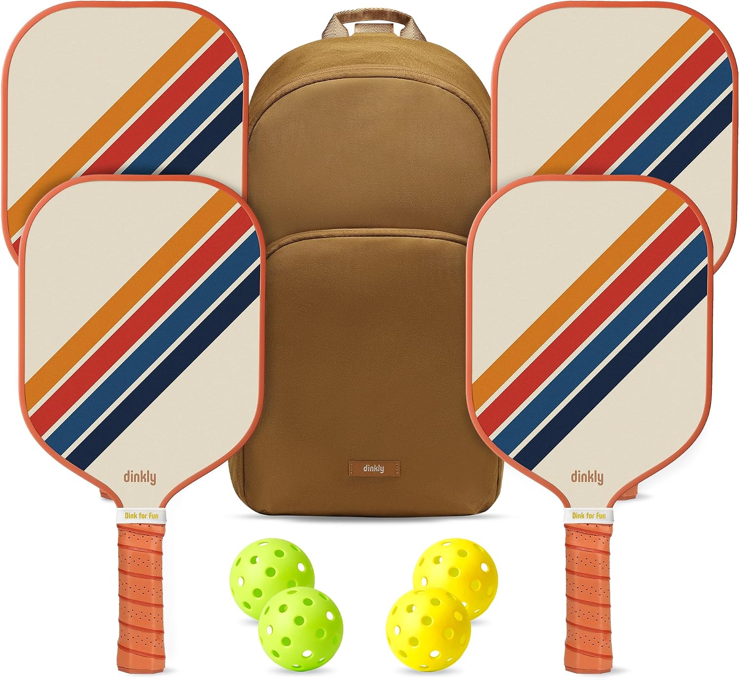 Pickleball Paddles Set of 2/4- USAPA Approved Graphite/Fiberglass Pickleball Racket, 2 Pickleball Rackets, 4 Balls and 1 Portable Carry Bag, Aesthetic Pickle Ball Set for Men Women Beginners