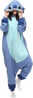 Wishliker Adult Onesie Animal Pajamas Halloween Cosplay Costumes Party Wear Blue