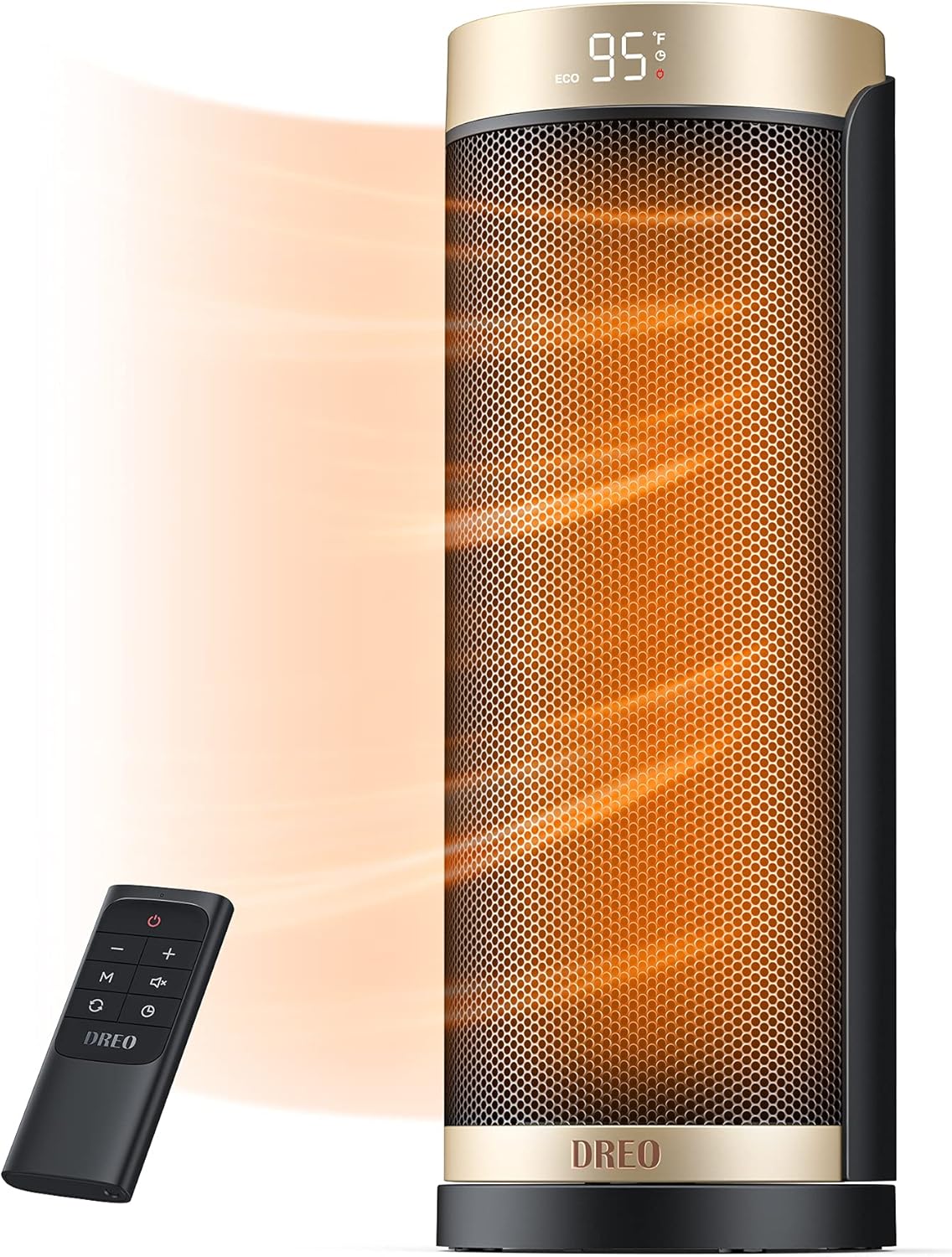 Dreo Space Heater, 1500W PTC Heaters for Indoor Use with Remote,70° Oscillation, 1-12H Timer, Electric Heaters with Thermostat, Fast and Safe Portable Heater for Office, Bedroom, Large Room