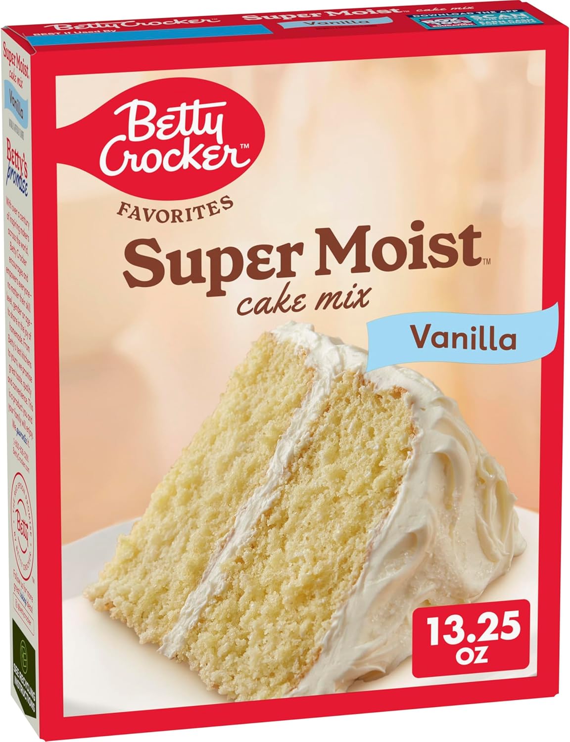 Betty Crocker Vanilla Super Moist Cake Mix - 13.25oz