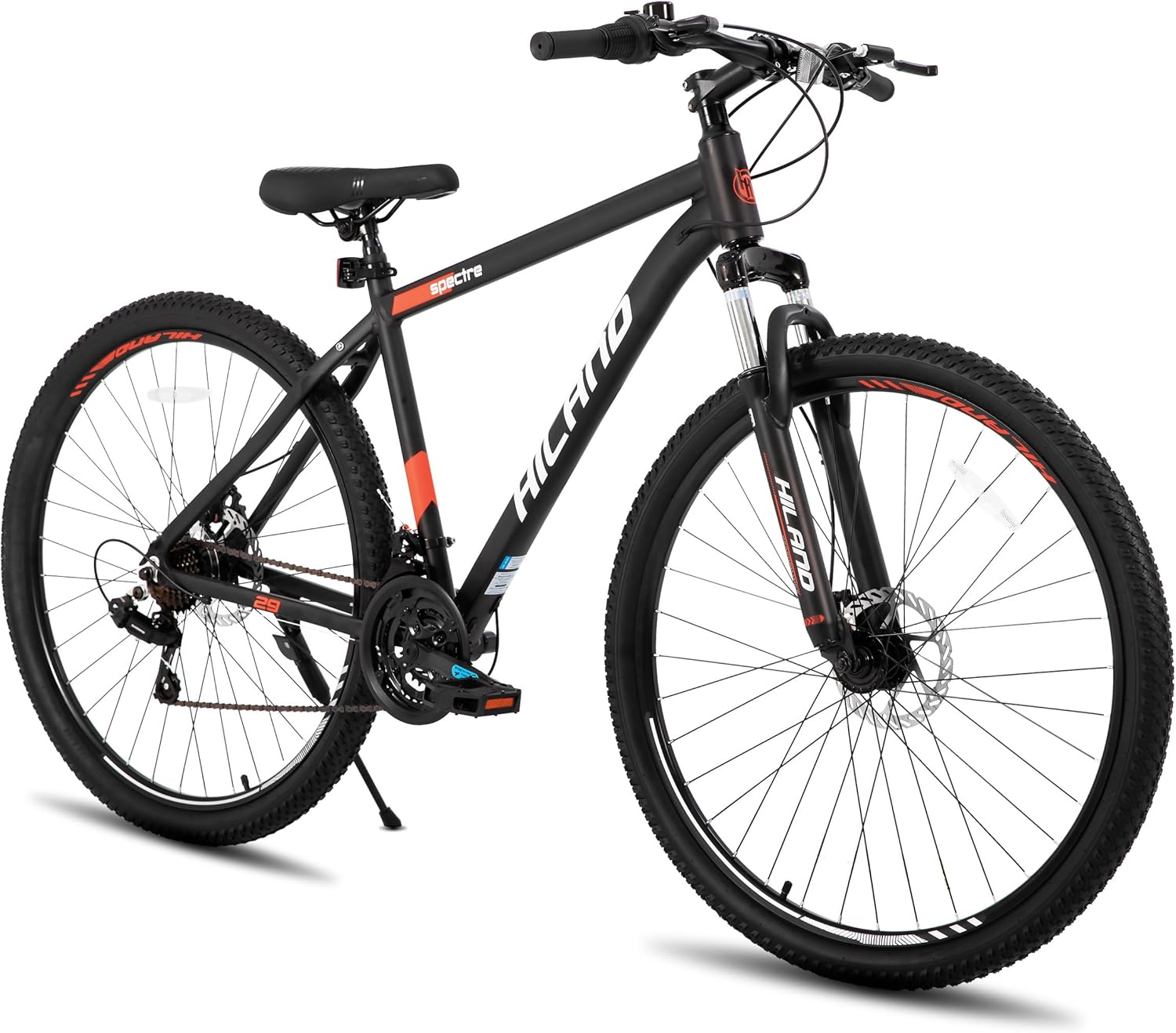 Hiland 29 Inch Mens Mountain Bike, 21 Speed MTB with Aluminium Frame and Disc Brake, Mountain Bicycle For Men Adult, Multiple Colors