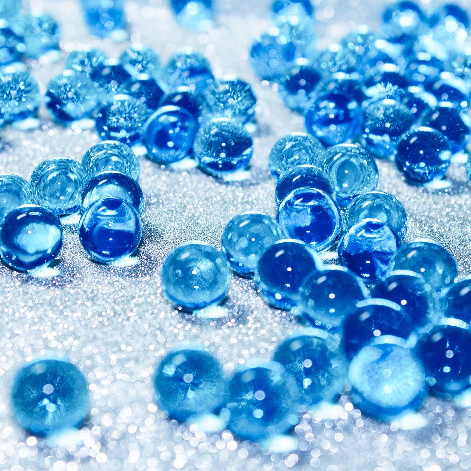 Hicarer 10000 Pieces Vase Filler Beads Gems Growing Crystal Pearls Wedding Centerpiece Decoration(Blue)