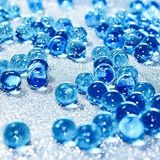 Hicarer 10000 Pieces Vase Filler Beads Gems Growing Crystal Pearls Wedding Centerpiece Decoration(Blue)