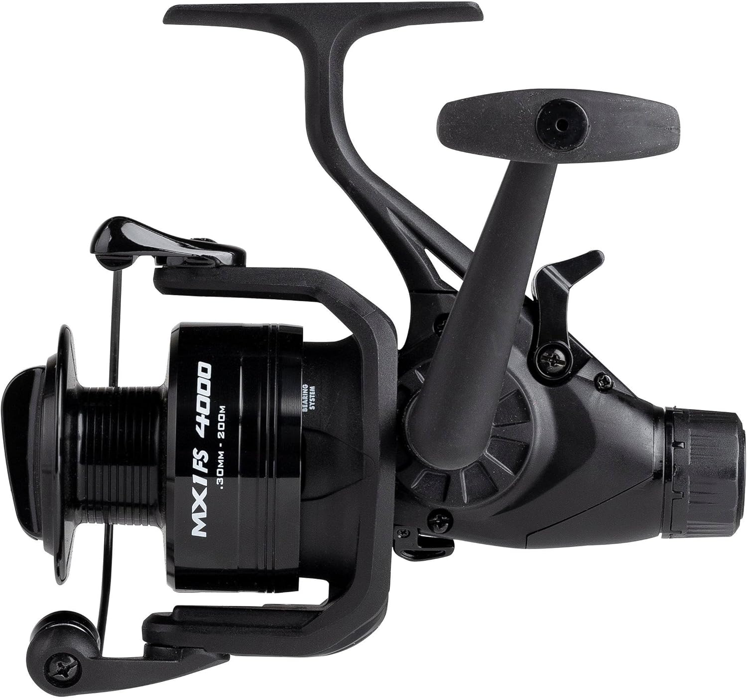 Mitchell MX1 FS Allround Fishing Reel - Spinning Free Spool Freshwater Carp Fishing Reels and Deadbait Pike & Zander Anglers - Robust and lightweight Black Aluminium - 2+1 Bearings