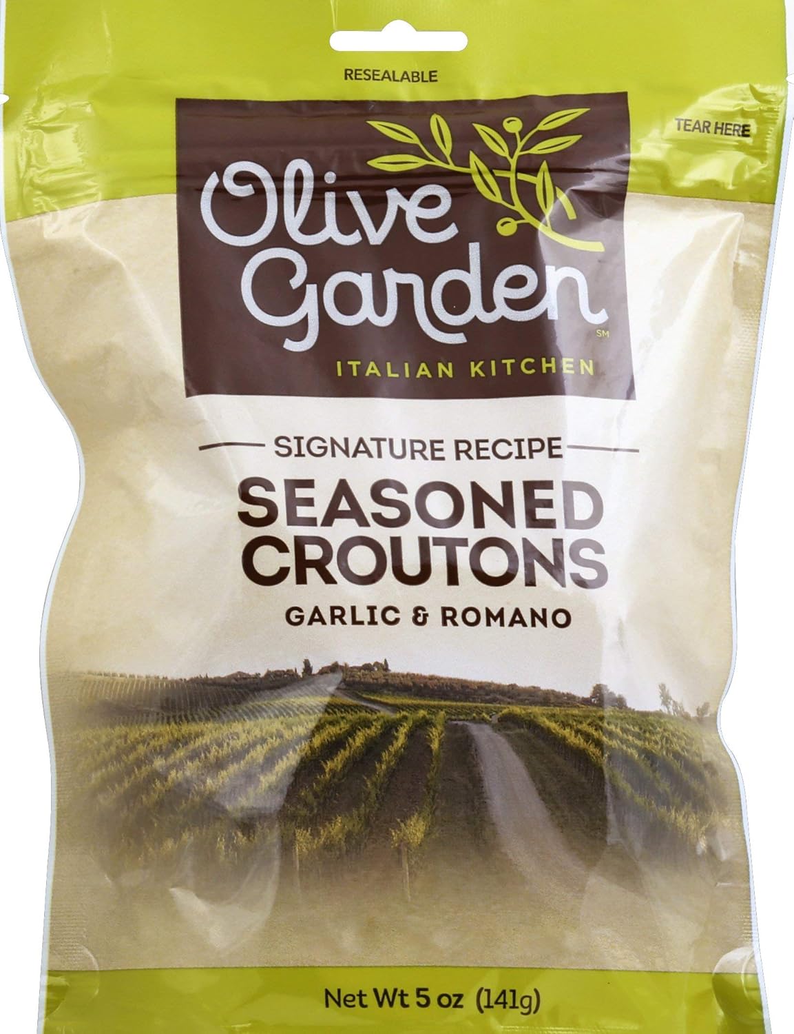Olive Garden's Signature Light Italian Salad Dressing and Seasoned Croutons - Bundle