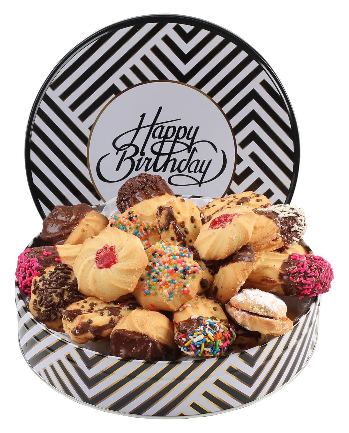 Happy Birthday Cookies - Bakery Fresh Assorted Cookie Gift Basket - Gourmet Food Gifting (Italian Cookies)