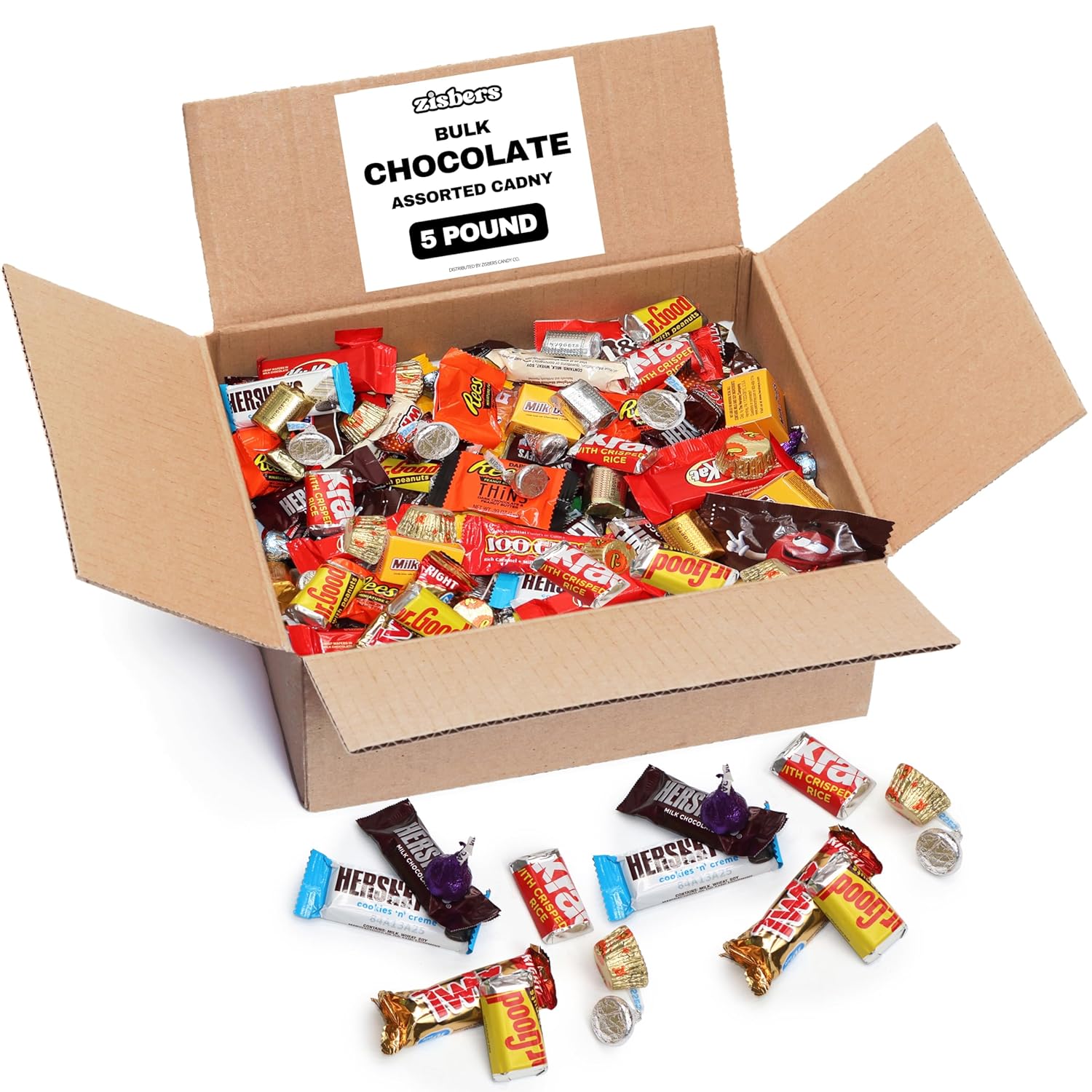 Bulk Assorted Chocolate Candy Variety Pack 5 Pound - 220 Pieces Individually Wrapped Chocolate Candies for Gifts, Party Favors, Office Snacks, Candy Buffets, and Holidays