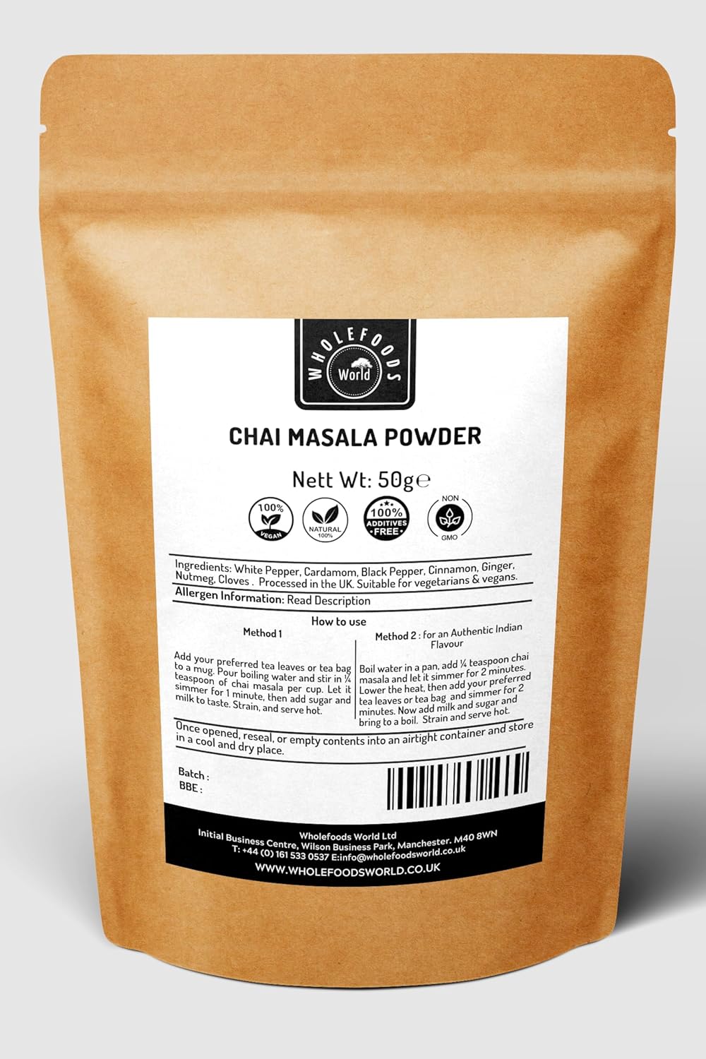 Premium Chai Masala Powder 50g – Authentic Indian Spice Blend for Masala Tea | Aromatic, Warming & Flavorful