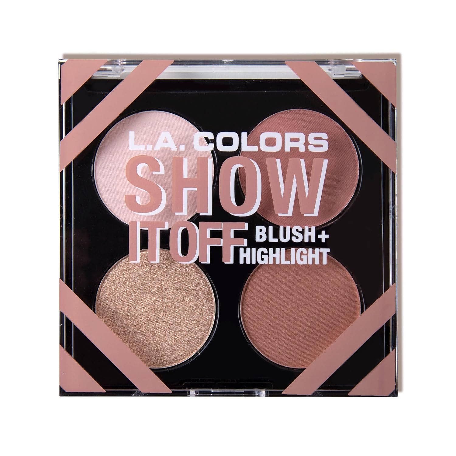 L.A. COLORS Show It Off & Shape It Up Palette, Show it Off Blush & Highlight CFP637