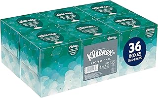 Kleenex Professional Facial Tissue, Bulk (21271), 2-Ply, White, Upright Cube Boxed Format, Designed for Business (90 Tissues/Box, 36 Boxes, 3,240 Sheets/Case)