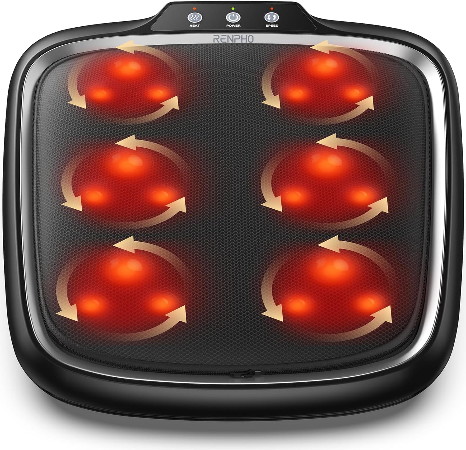 RENPHO Shiatsu Foot Massager with Heat, FSA & HSA Eligible, Heated Foot Massager for Muscle Relaxation, Deep Kneading Massage for Feet, Calves, and Legs, Fits up to Size 14 Feet