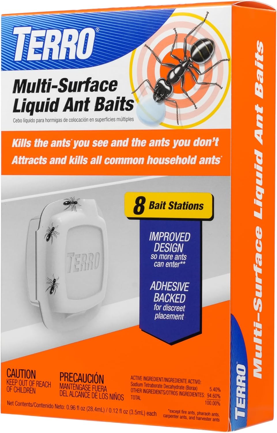 Terro T334B Liquid Ant Baits Indoor - Terro Ant Trap and Bait Stations - 8 Liquid Traps