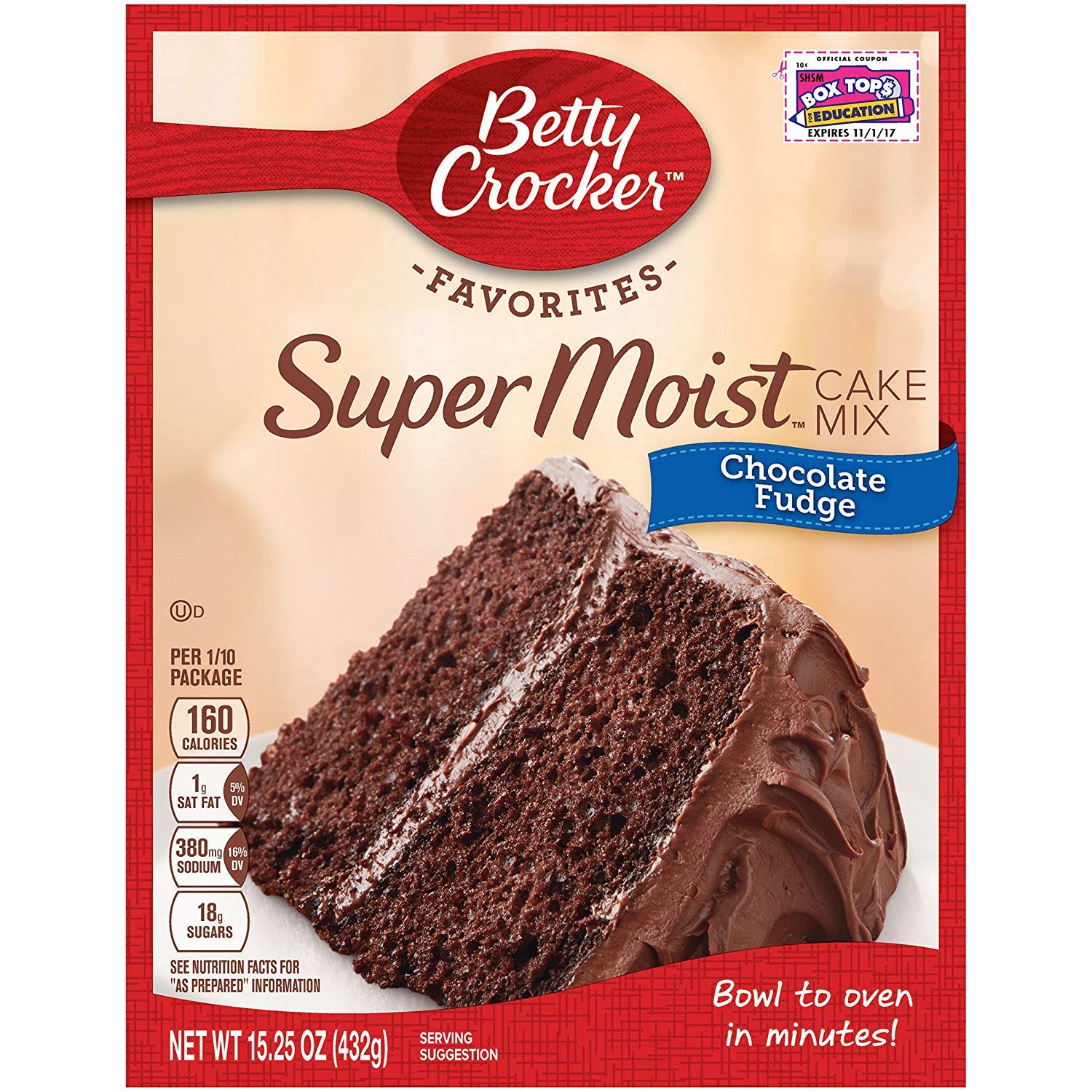 Betty Crocker Super Moist Chocolate Fudge Cake Mix 15.25 oz (Pack of 12)