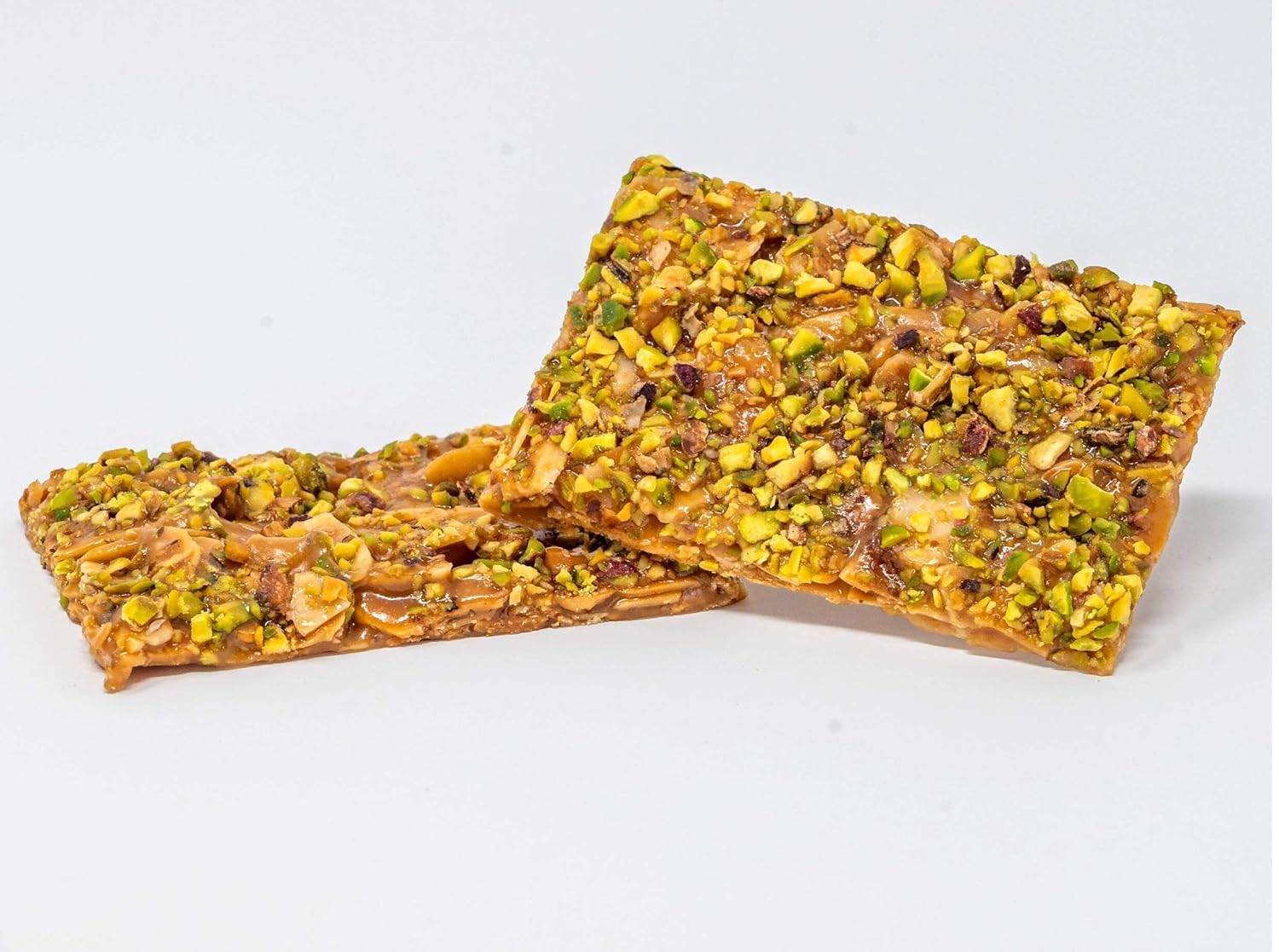 Andy Anand Pistachio Brittle Croccante - Flown Fresh from Italy, Taste in Every Bite, Simply Delicious & Crunchy, All-Natural, No Preservatives - Unbelievably Delicious, Gourmet Snack (7 Oz)