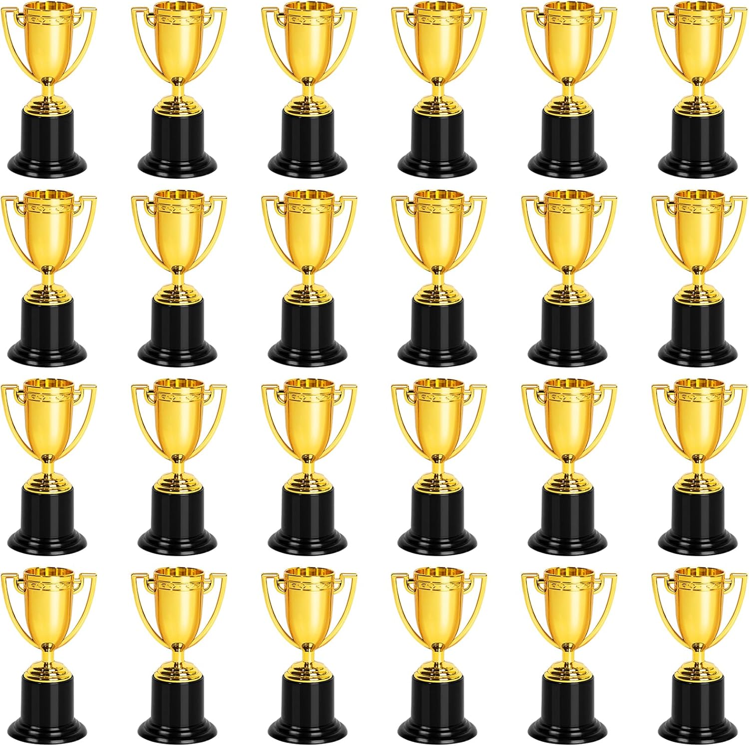 ZZYFGH Mini Gold Award Trophy Cup for Kids and Adults, 4 Inch Plastic Trophies for Sports, Party Favors, Tournaments, Competitions