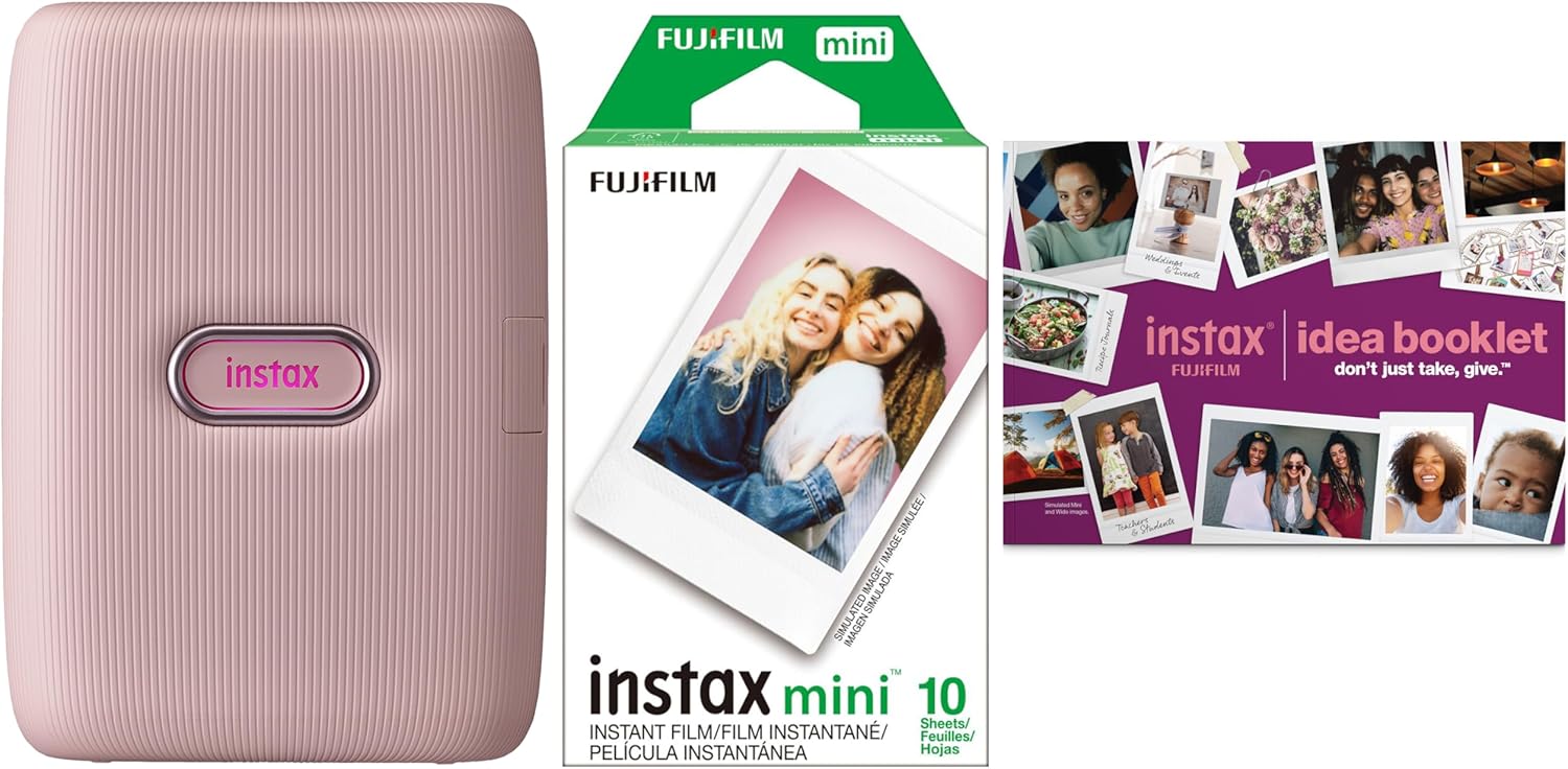 Fujifilm Instax Mini Link Pink Printer Bundle