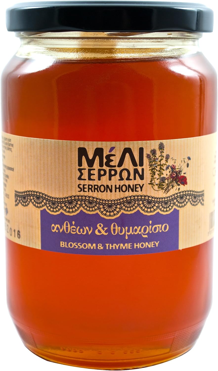 Meli Serron, Blossom And Thyme Greek Honey, 920gr, glass jar