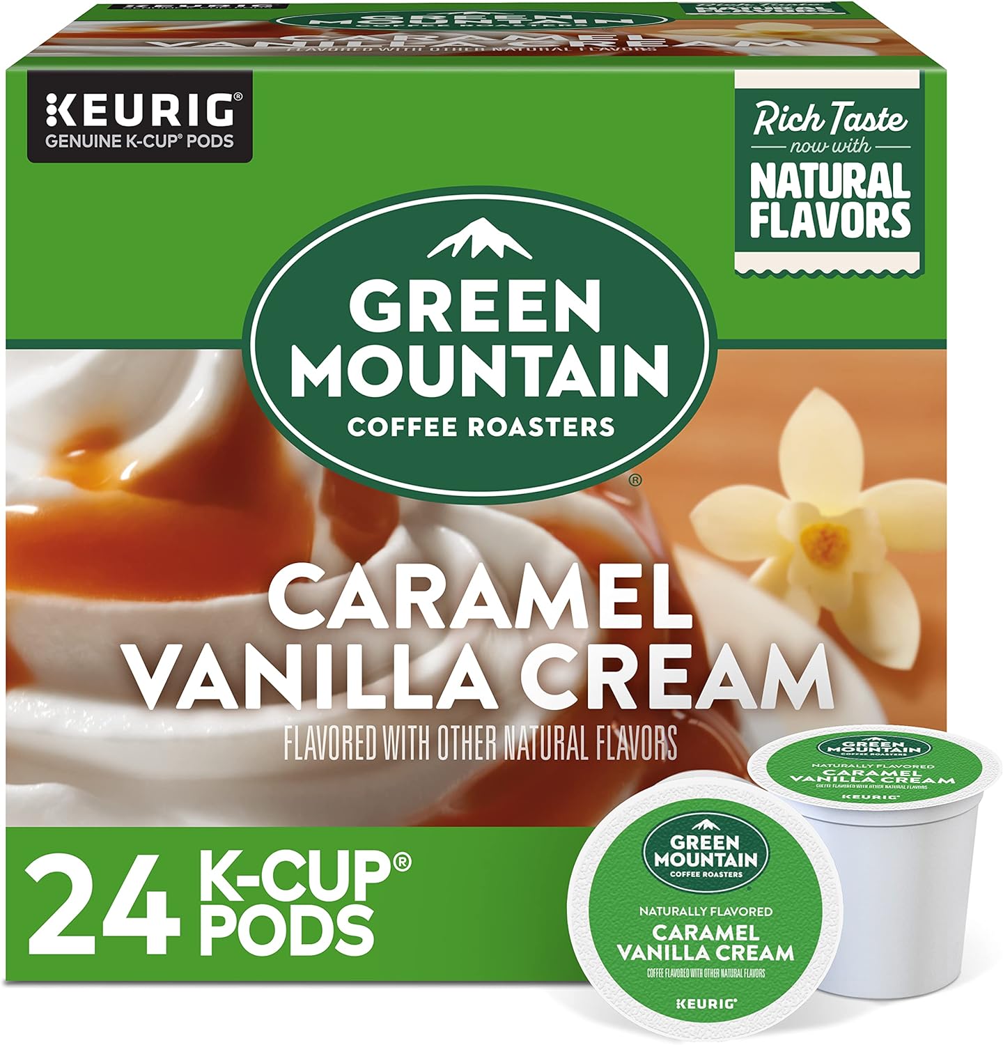 Green Mountain Coffee Caramel Vanilla Cream, 24-Count K-Cups for Keurig Brewers