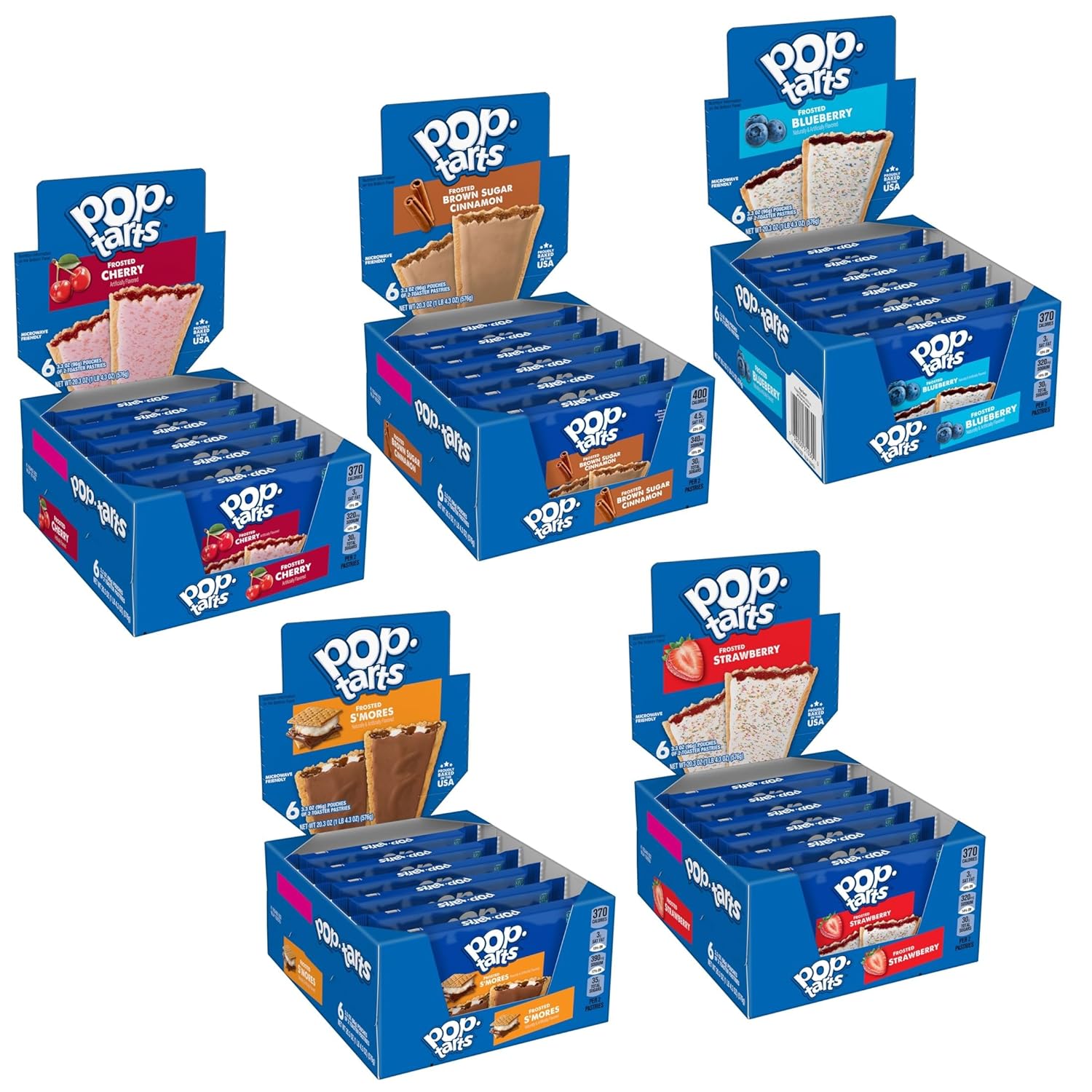 Pop-Tarts Toaster Pastries, Breakfast Foods, Kids Snacks, Value Pack, Variety Pack (144 Pop-Tarts)
