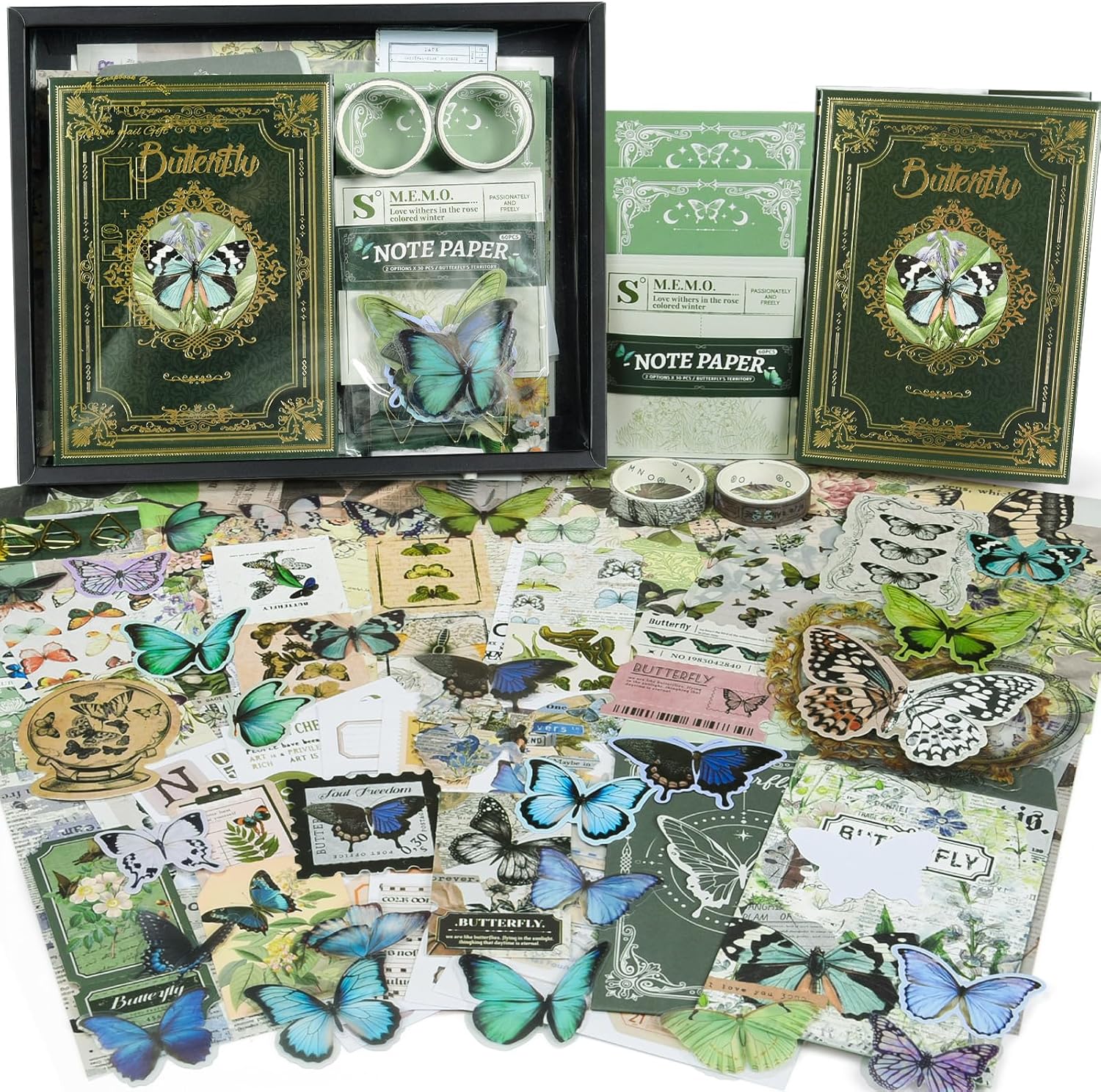 Scrapbook Supplies Kit, Vintage Junk journaling Supplies, Scrapbooking Kit
