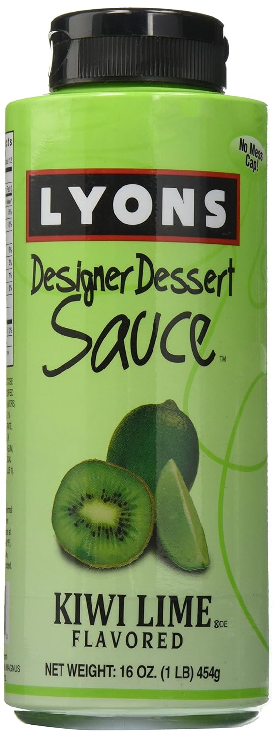 Lyons Kiwi Lime Designer Dessert Sauce Squeeze Bottle, 16 ounces