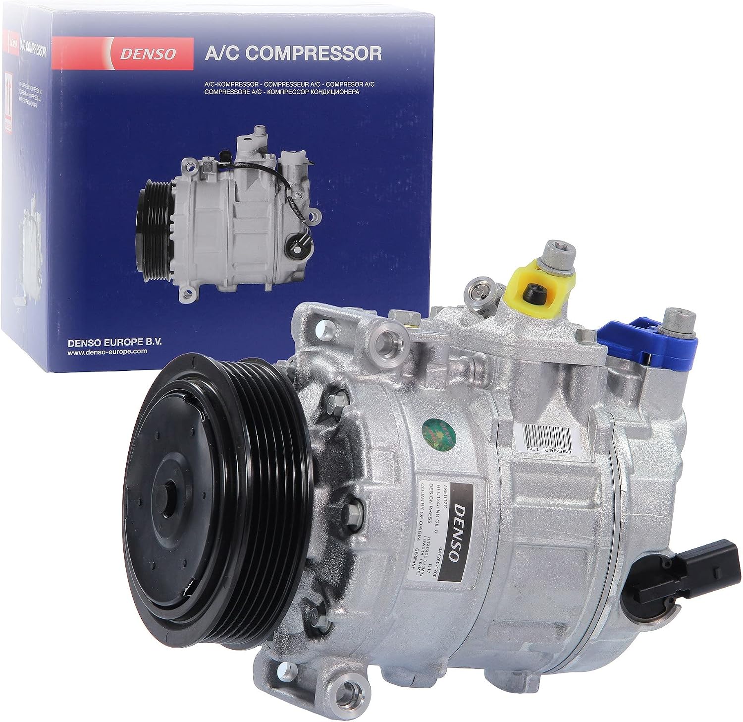 DENSO A/C Compressor DCP32045 - OE-Quality Air Conditioning Compressor Replacement - Direct Fit Easy Install - Fits Audi Seat Skoda VW