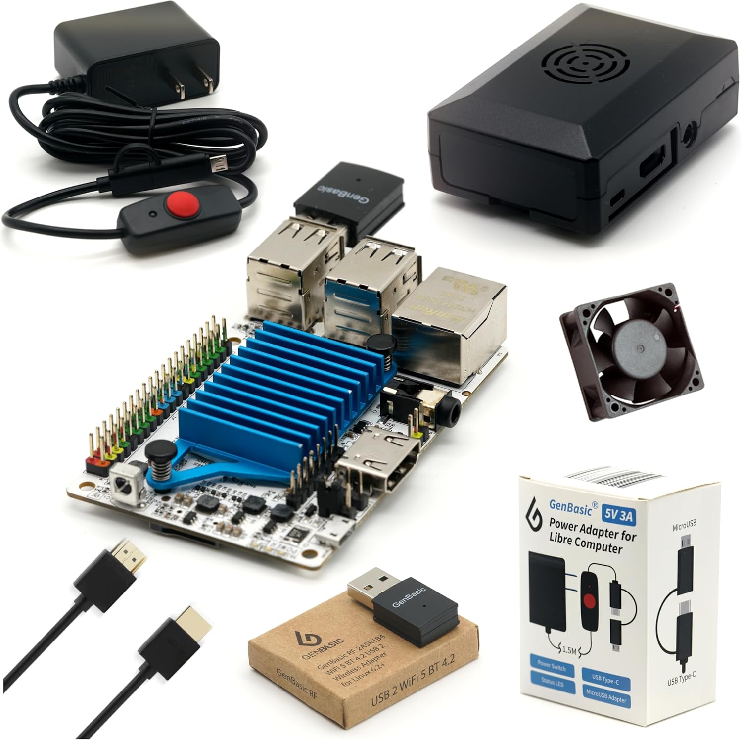 Libre Computer Le Potato AML-S905X-CC SBC Complete Starter Kit (None, WiFi 5 BT)