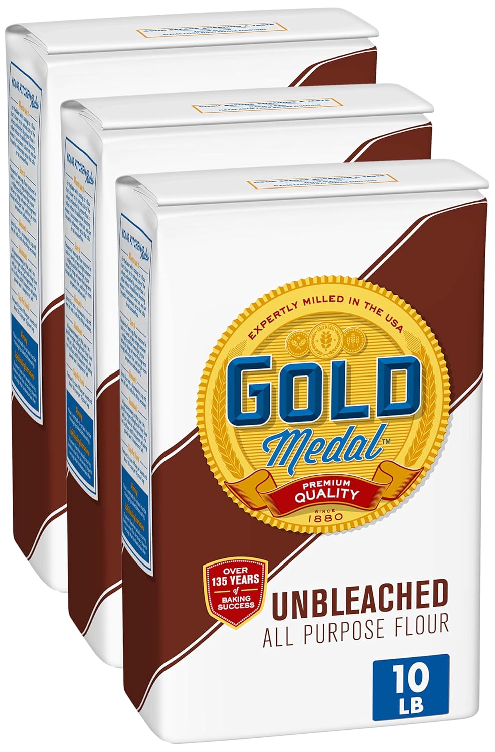 Gold Medal Unbleached All Purpose Flour, 10 pounds (Pack of 3)