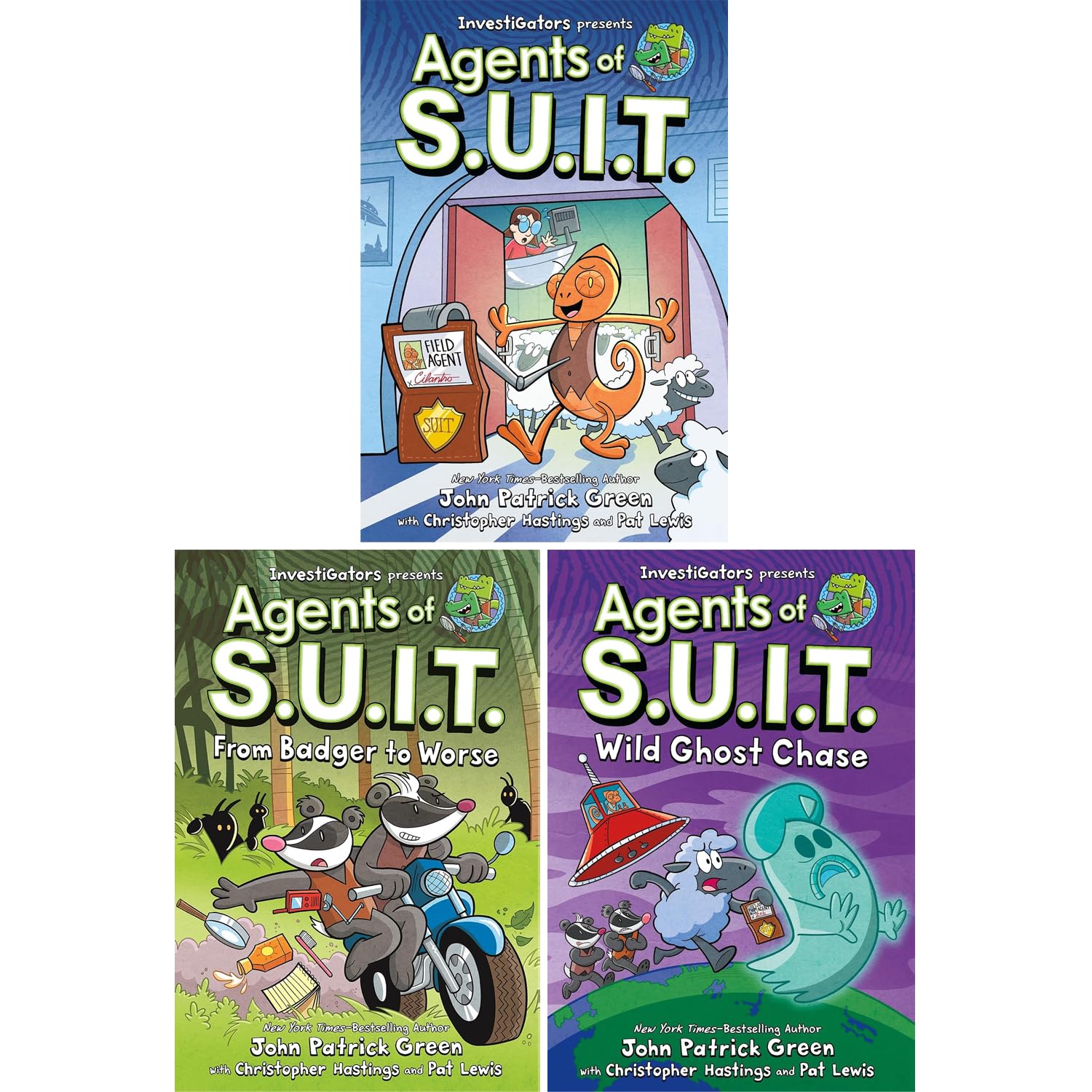 InvestiGators: Agents of S.U.I.T. Series 3-Book Collection Set (Agents of S.U.I.T., From Badger to Worse, Wild Ghost Chase)