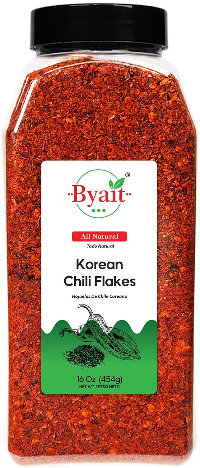 Byait Gochugaru Korean Chili Flakes 16 Oz (1 LB), Red Chili Pepper Flakes
