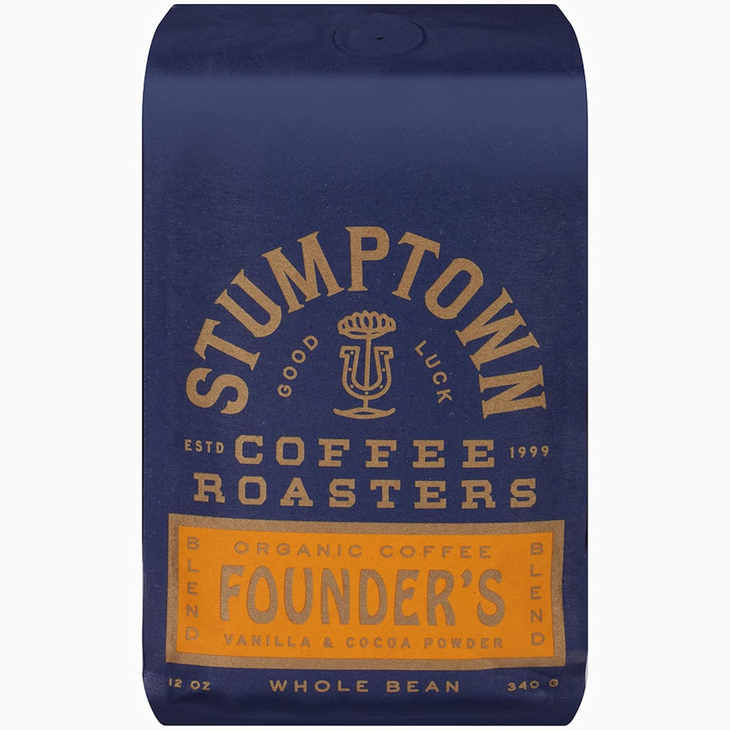 Stumptown Coffee Roasters, Founder's Blend - Organic Whole Bean Coffee - 12 Ounce Bag, Flavor Notes of Vanilla and Cocoa Powder